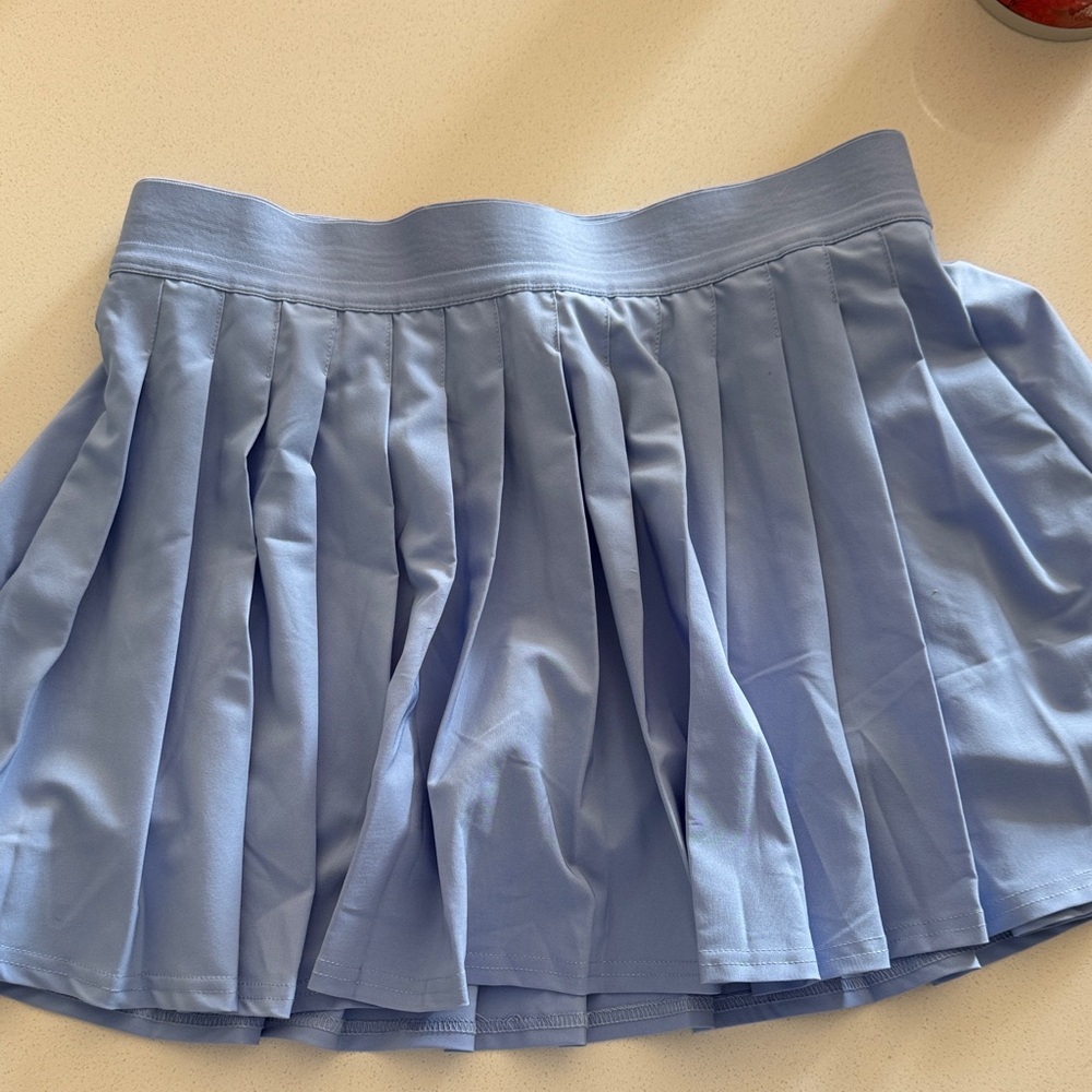 Ebb & Flow Light Blue Mini Skirt